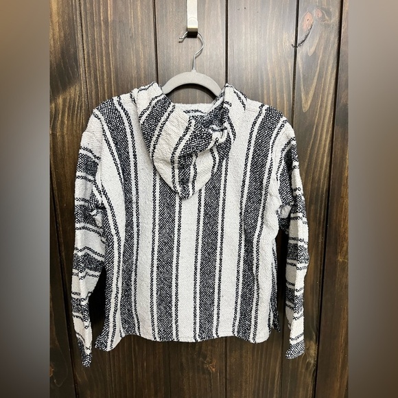 El Paso Saddle Blanket Co Mexican Hippie Pullover Hoodie Vneck Pockets Size:S - Picture 8 of 11